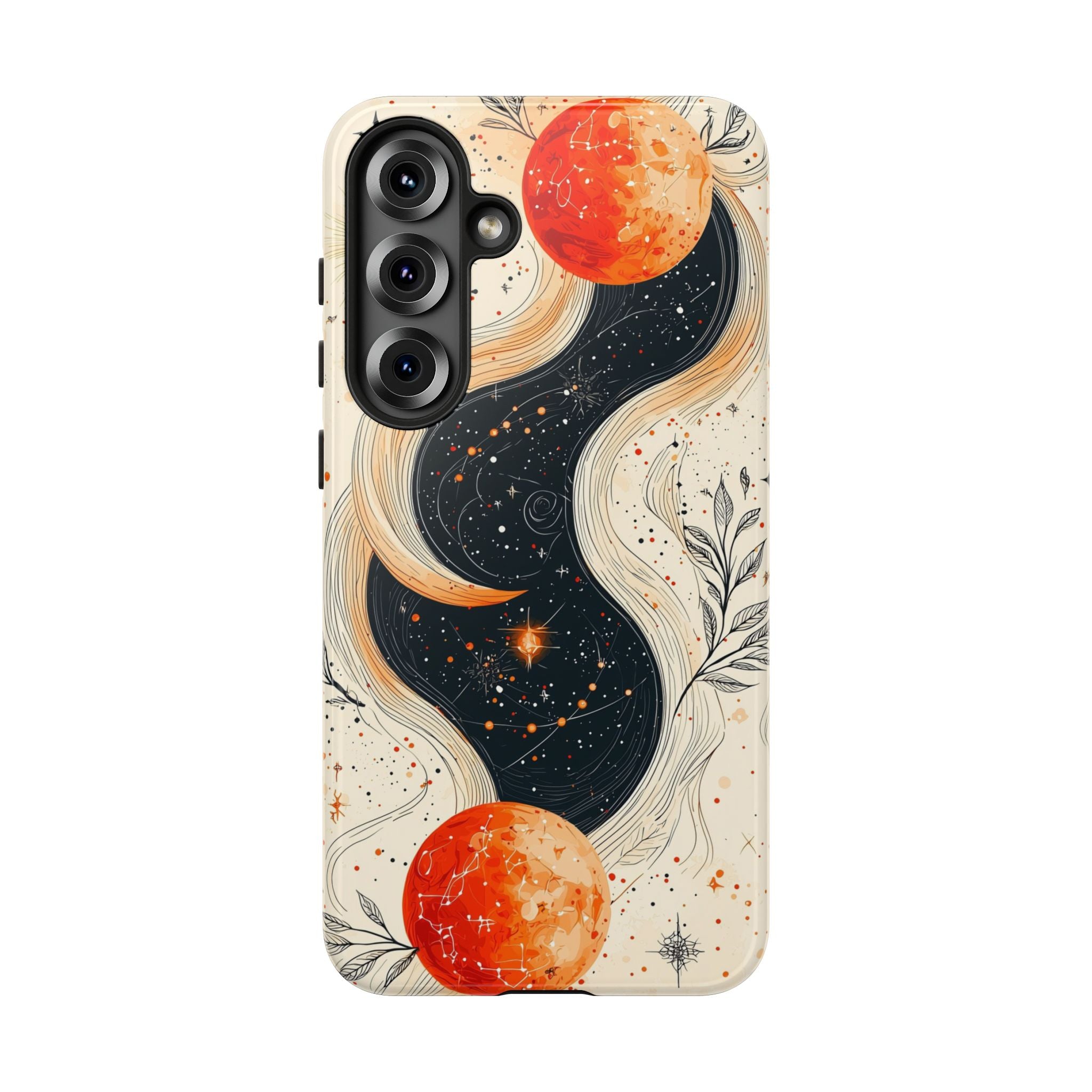 Astrology Galaxy Samsung Galaxy Case | Red Moon Celestial Waves