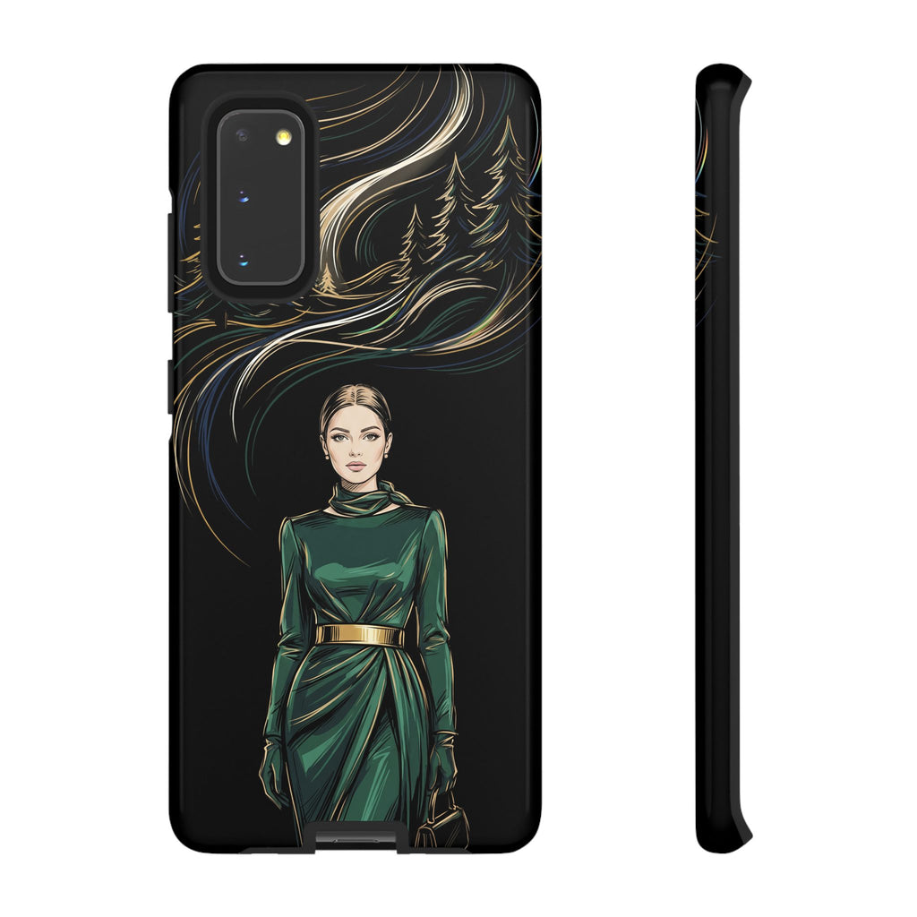 Elegante custodia per telefono Samsung Galaxy con donna della foresta