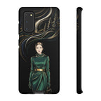 Elegante custodia per telefono Samsung Galaxy con donna della foresta