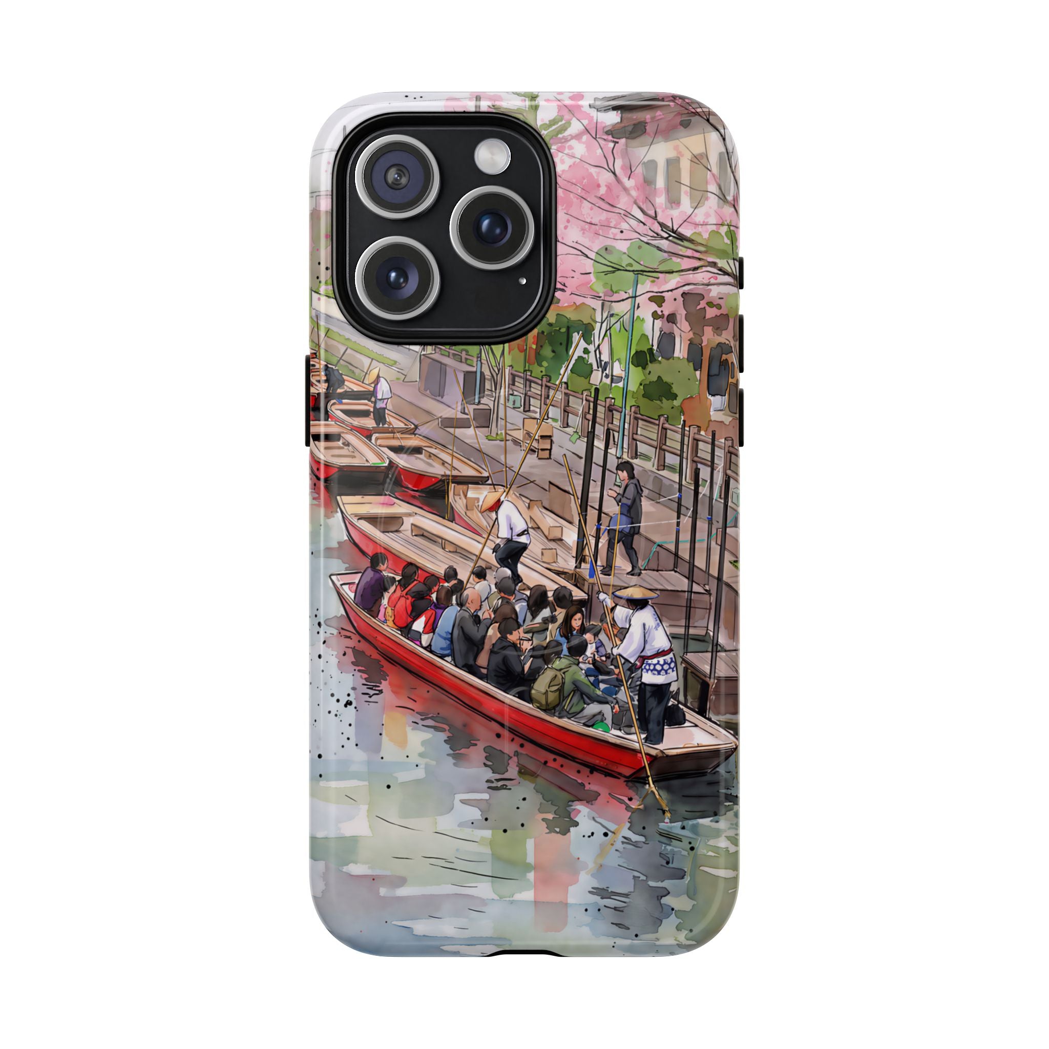 Japan Canal Boat Serenity | Art MagSafe iPhone Case