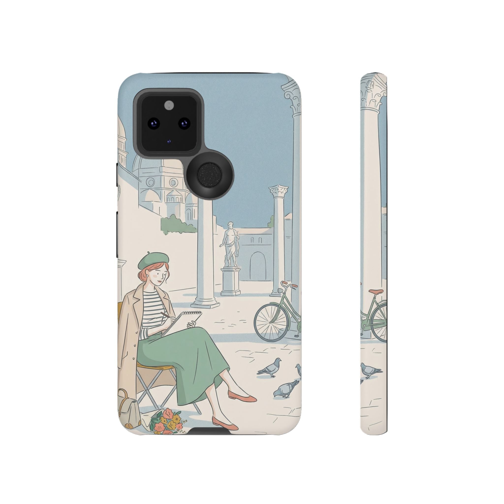 Florence Art Aesthetic Google Pixel Phone Case | Renaissance Italy Travel Illustration