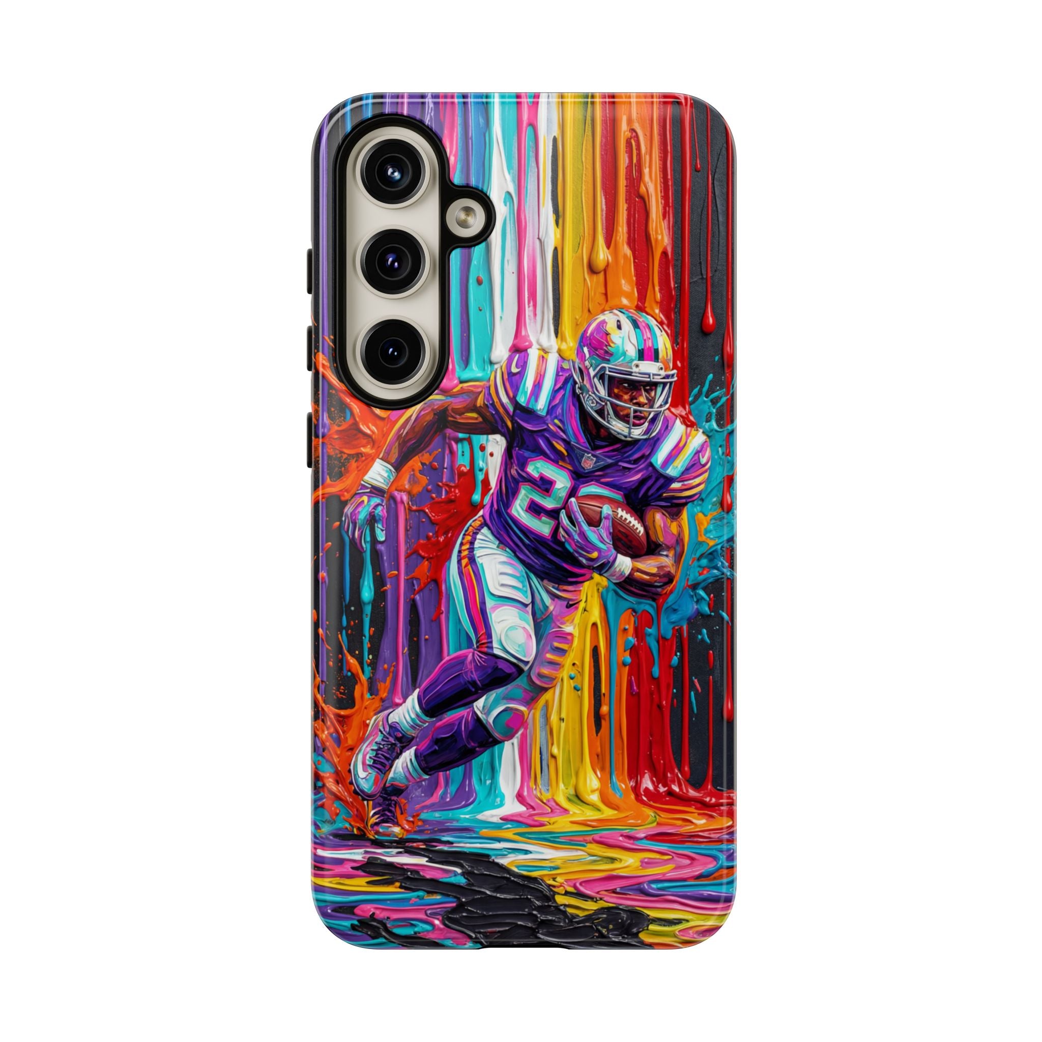 Vibrant American Football Runner Samsung Galaxy Phone Case