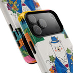 Dapper Polar Bear Wine Lover Illustrated Protective MagSafe iPhone Case