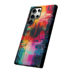 Abstract Neon Glitch Art Tough Samsung Galaxy Case