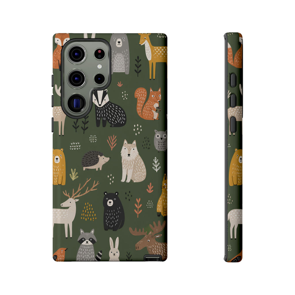 Woodland Animals Samsung Galaxy Phone Case | Forest Creature Art Cover