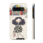 Cute Parisian Cat Girl Samsung galaxy Phone Case | Ballet Slippers Illustration Tough Case