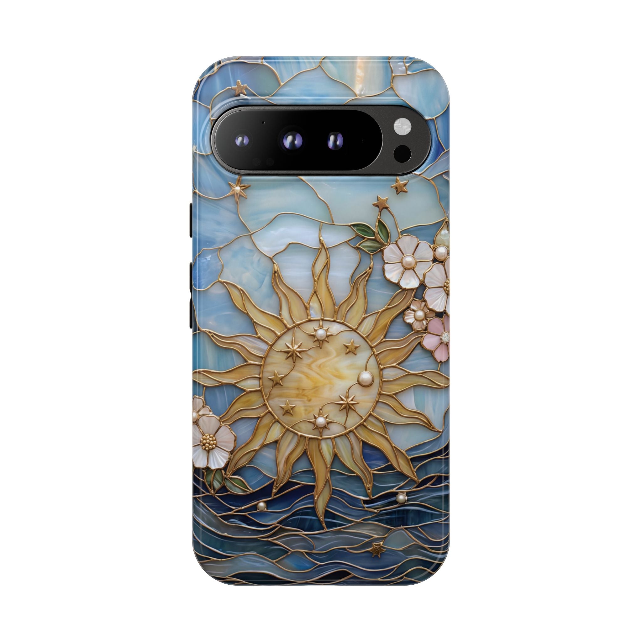 Stained Glass Floral Sun & Sea Tough Google Pixel Case