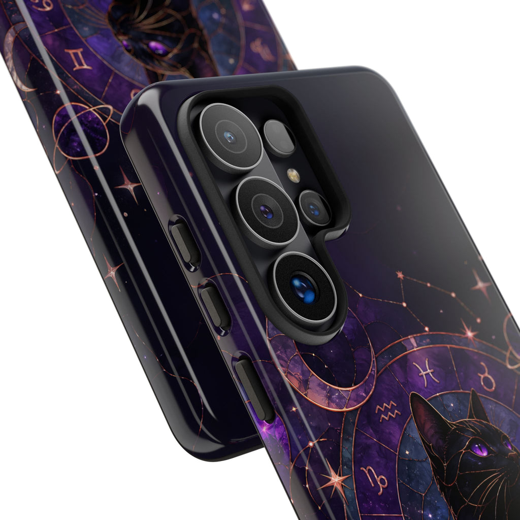 Black Cat Astrology Samsung Galaxy Phone Case | Zodiac Galaxy Phone Case