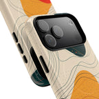 Abstract Retro Waves MagSafe iPhone Case | Colourful Modern Art