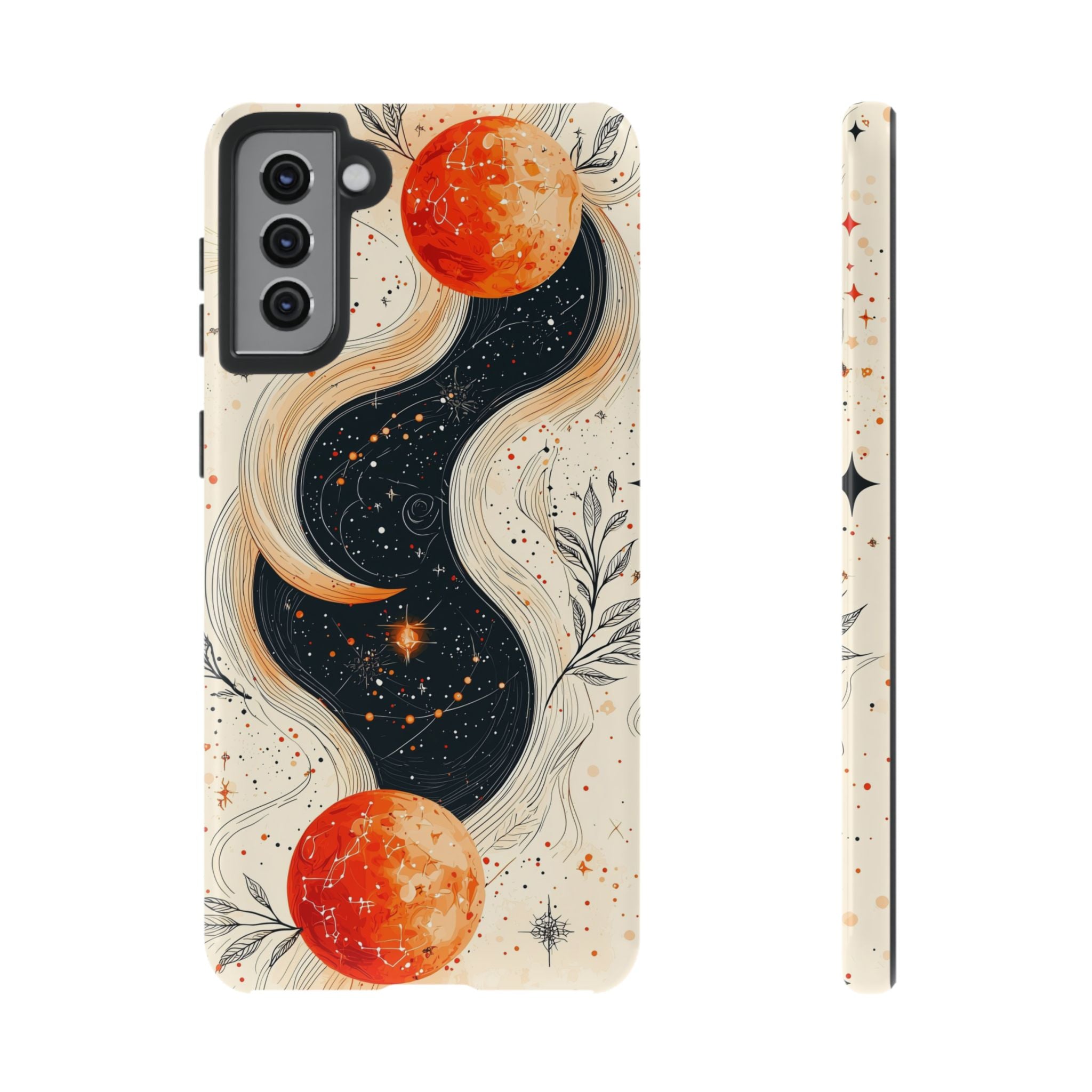 Astrology Galaxy Samsung Galaxy Case | Red Moon Celestial Waves