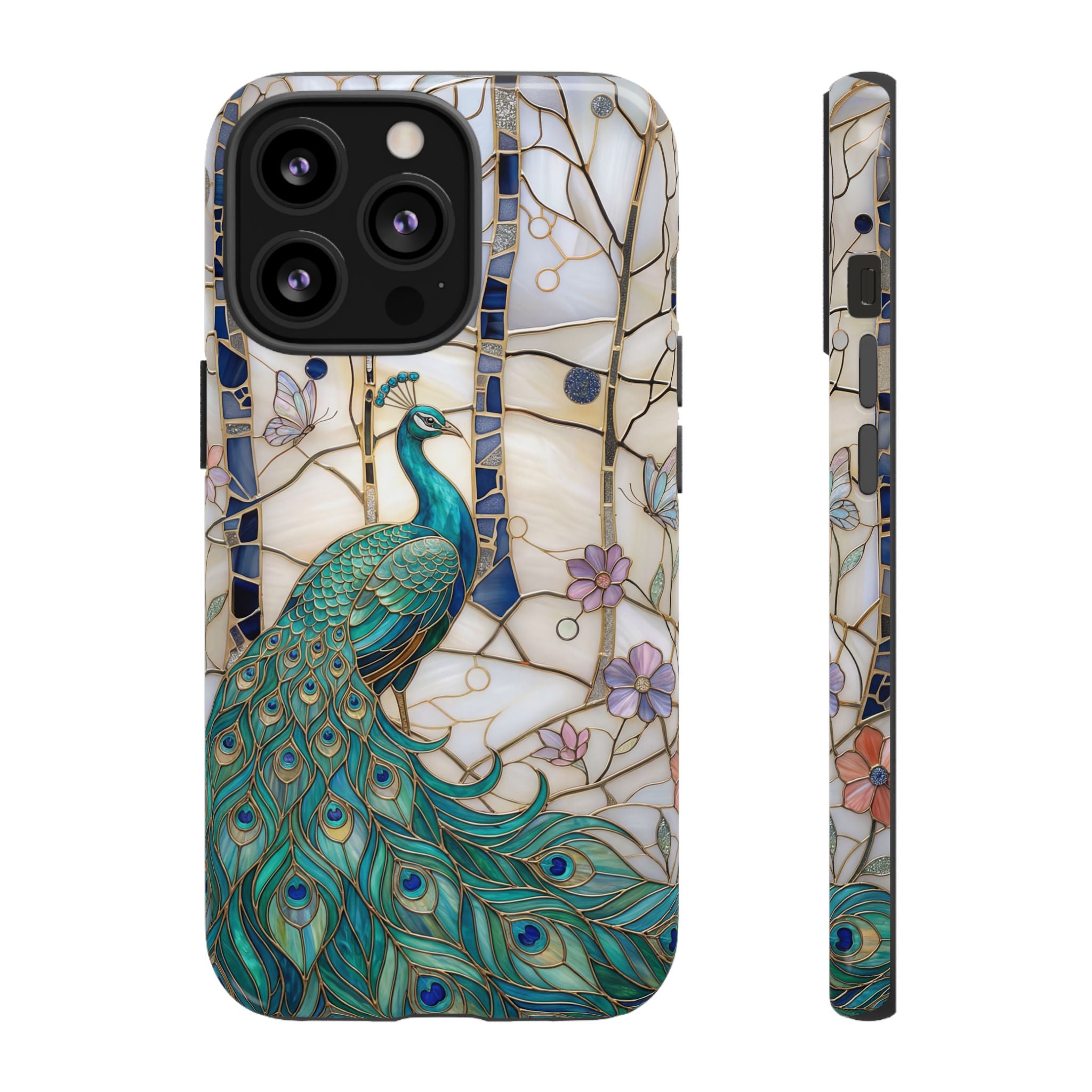 Peacock Stained Glass iPhone Case