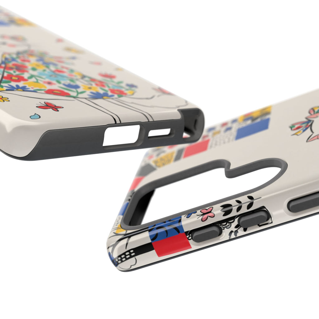 Floral Kitty Samsung Galaxy Phone Case | Cute Cat