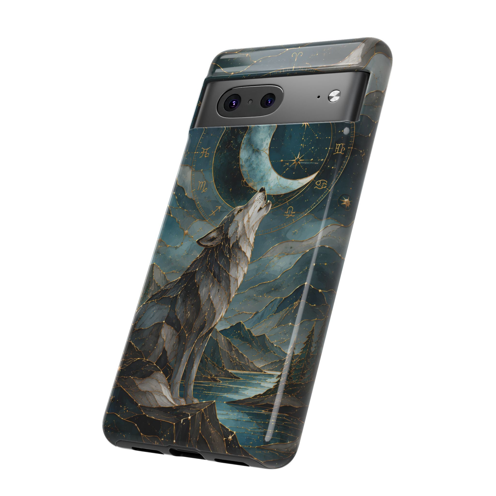 Wolf Moon Google Pixel Phone Case | Celestial Wolf Phone Case