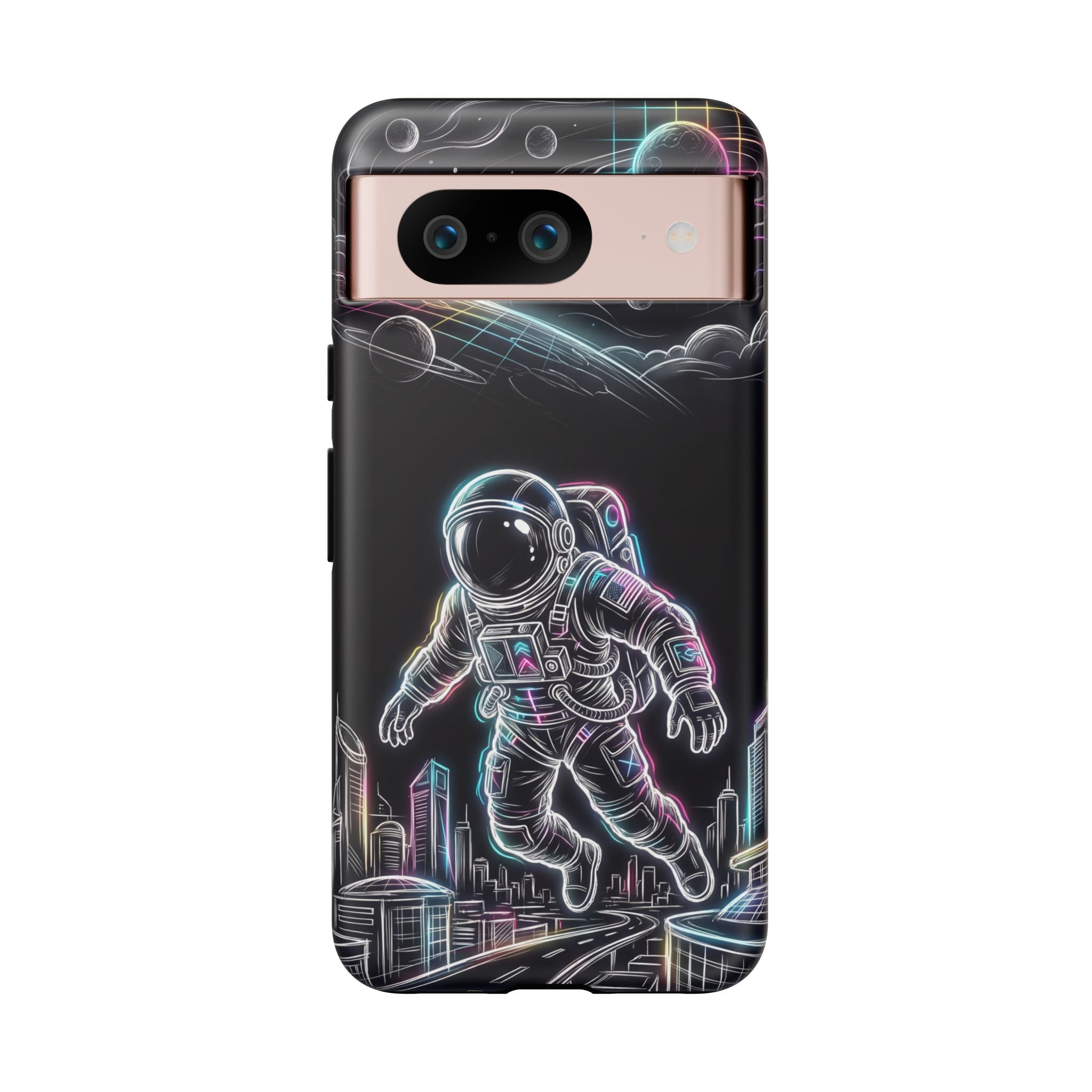 Space Explorer Astronaut Neon Google Pixel Phone Case