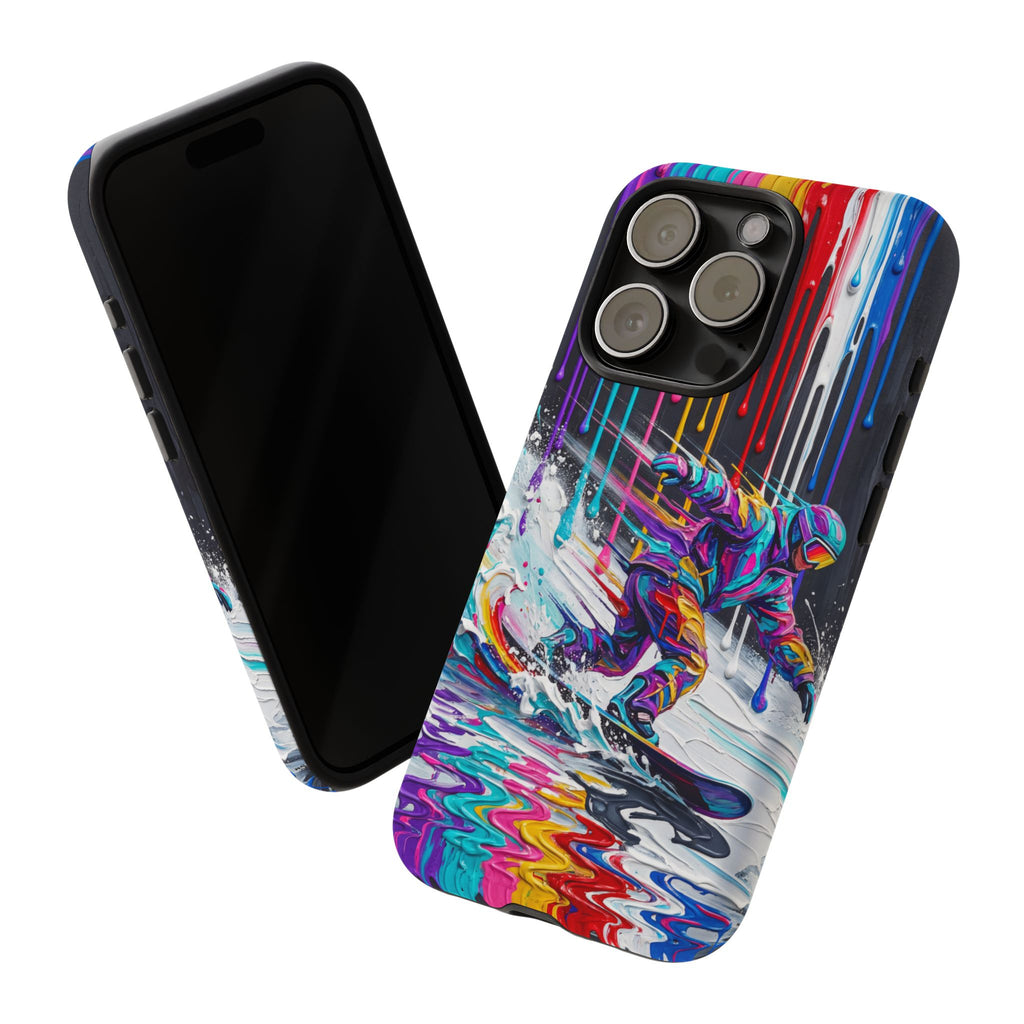 Colourful Snowboarder Art iPhone Case