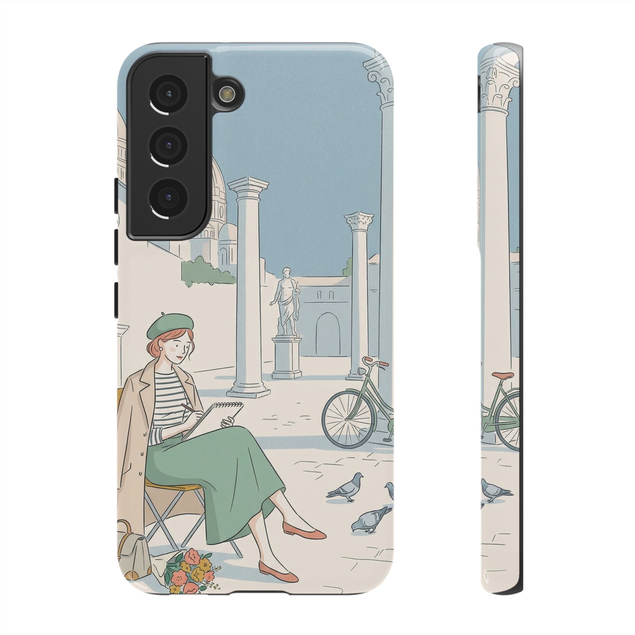 Florence Art Aesthetic Samsung Galaxy Phone Case | Renaissance Italy Travel Illustration