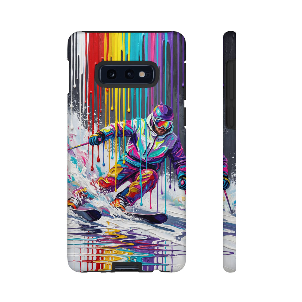 Colourful Skiing Drip Art Tough Samsung Galaxy Phone Case