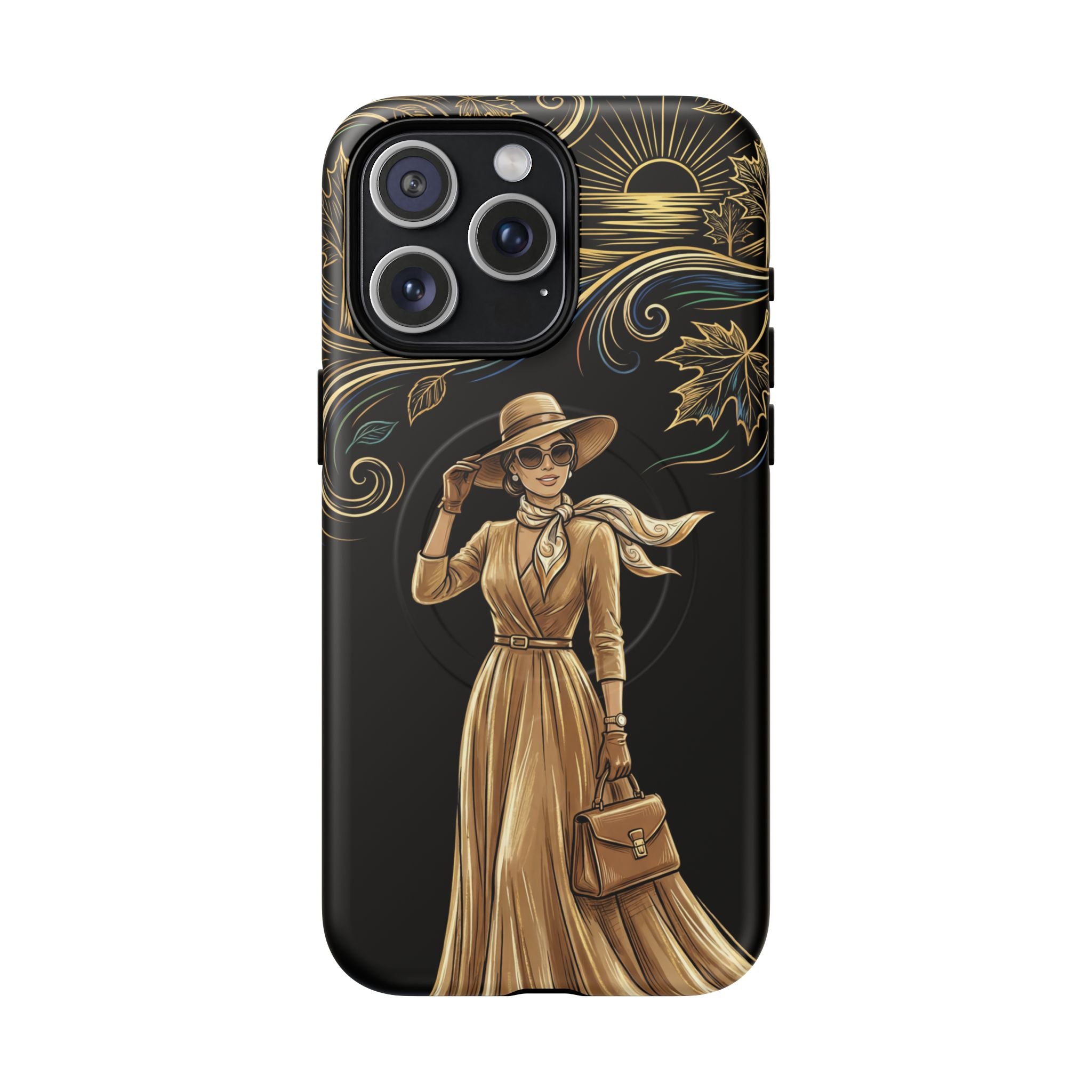 Vintage Autumn Lady MagSafe iPhone Case