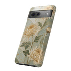 Chrysanthemum Google Pixel Phone Case | Vintage Floral Phone Case