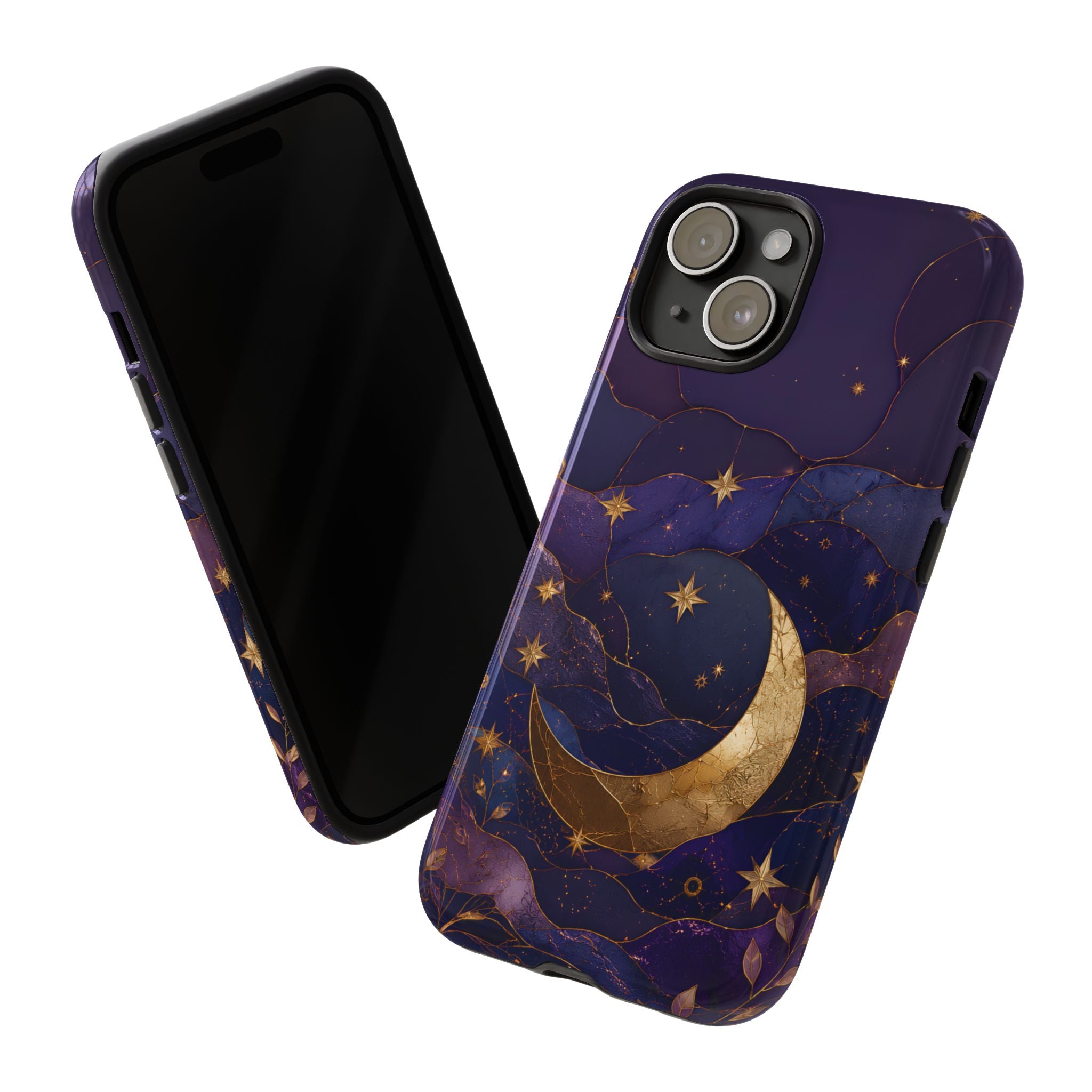 Moon & Stars iPhone Case | Celestial Crescent Moon iPhone Case