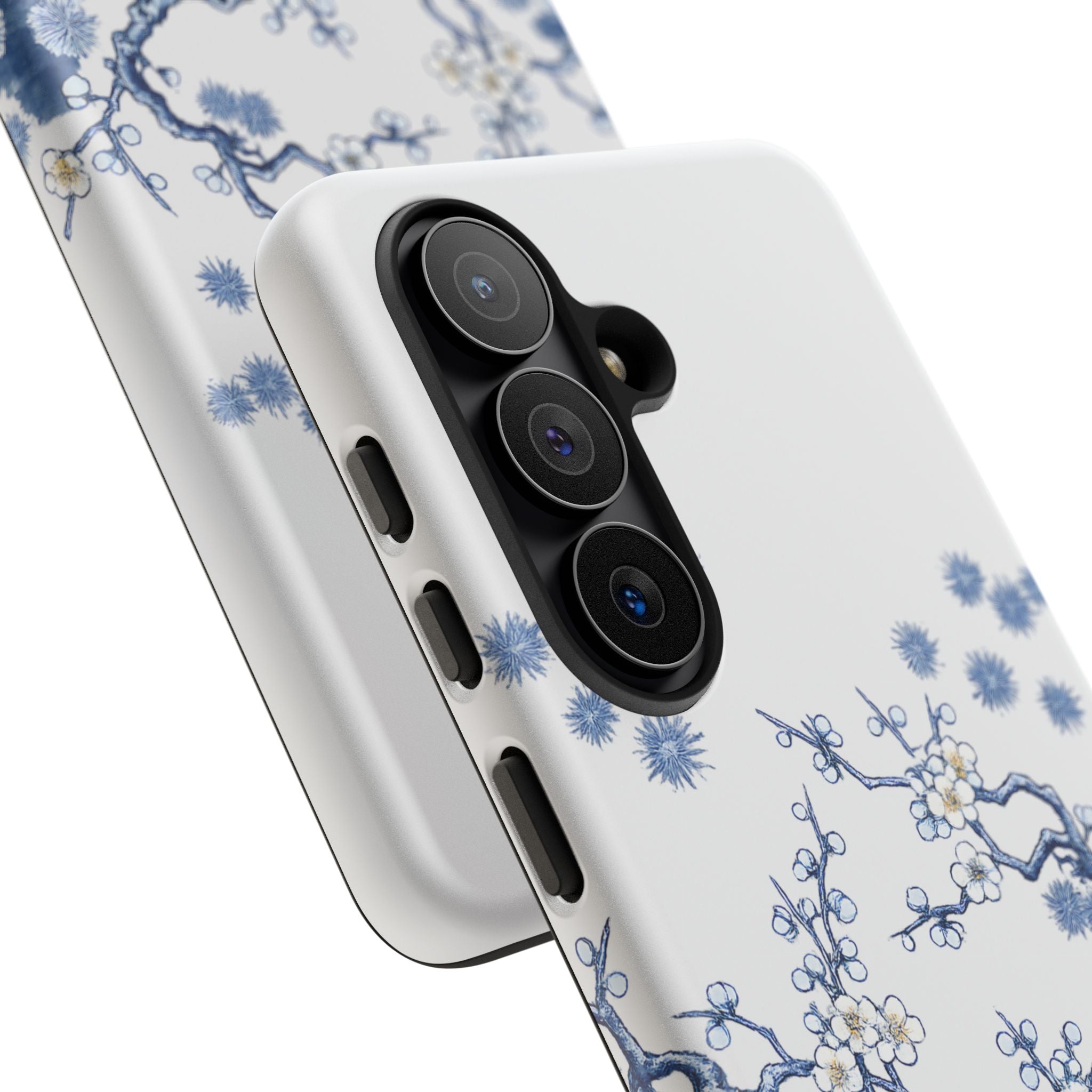 Vintage Blue White Porcelain Samsung Galaxy Phone Case | Chinoiserie Floral Tough Cover