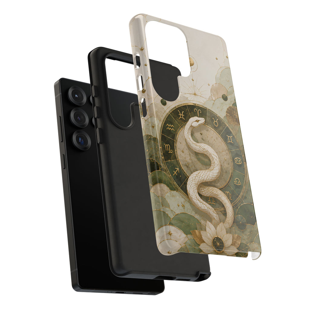 White Snake Samsung Galaxy Phone Case | Celestial Zodiac Phone Case