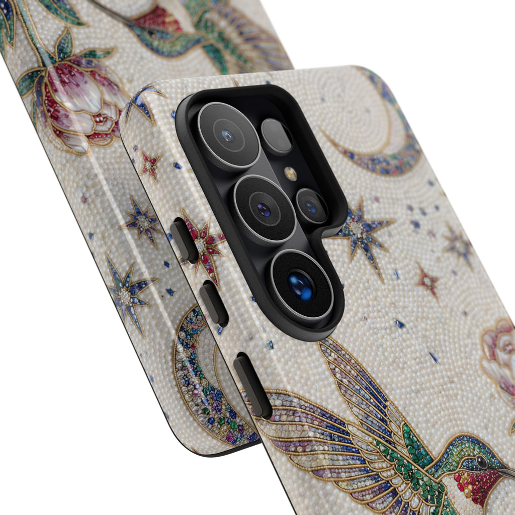 Hummingbird Moon Floral Samsung Galaxy Phone Case