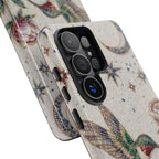 Hummingbird Moon Floral Samsung Galaxy Phone Case