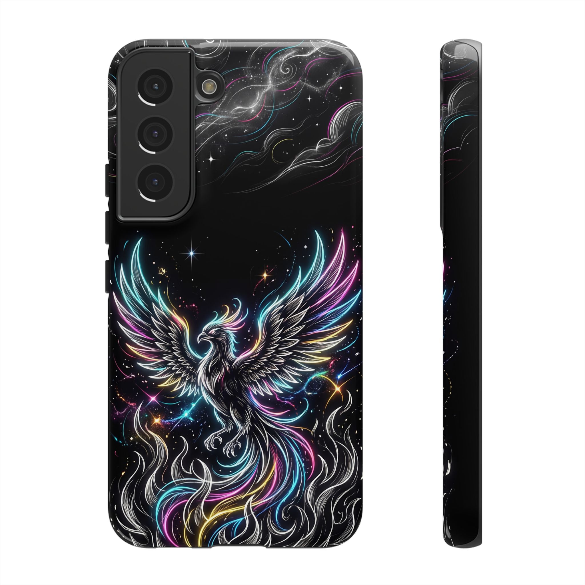 Colorful Neon Phoenix Tough Samsung Galaxy Phone Case