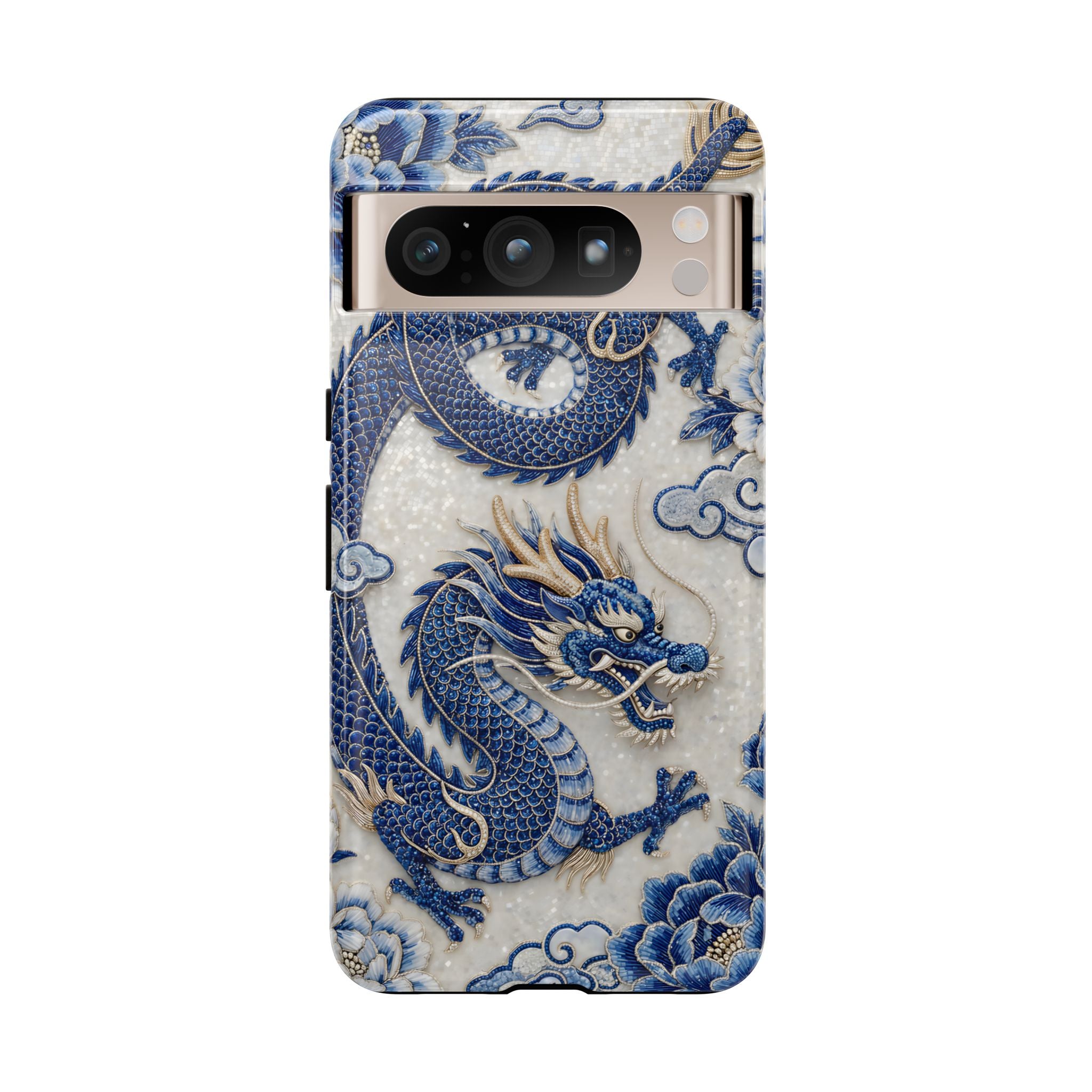 Asian Zodiac Dragon Google Pixel Phone Case V2 | Blue & White Porcelain Luxury Protective Case | Year of the Dragon Gift