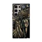 Romantic Night Walk Samsung Galaxy Phone Case | Elegant Couple Art