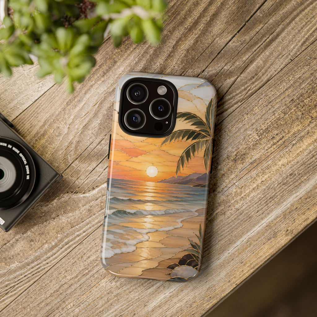 Beach Sunset iPhone Case | Coastal Ocean Art Cover