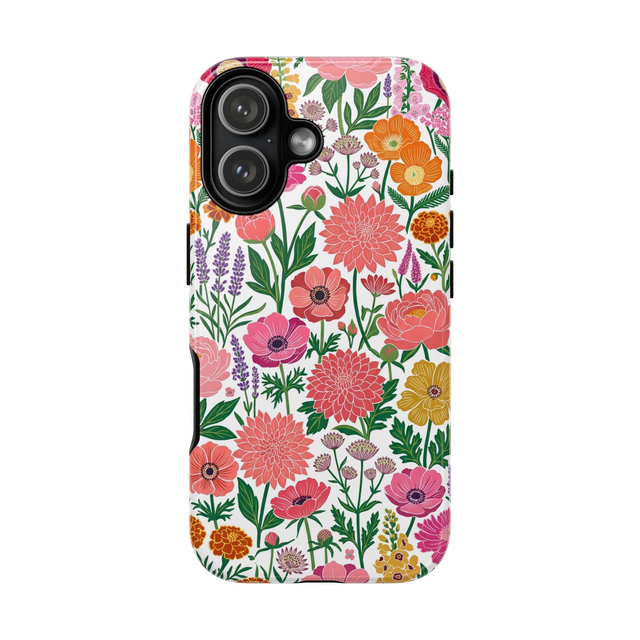 Floral Tough iPhone Case | Colorful Garden Print Protective Cover