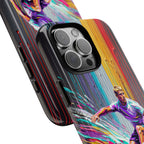 Surfing Art iPhone Case | Colourful Wave Surfer Protective Cover