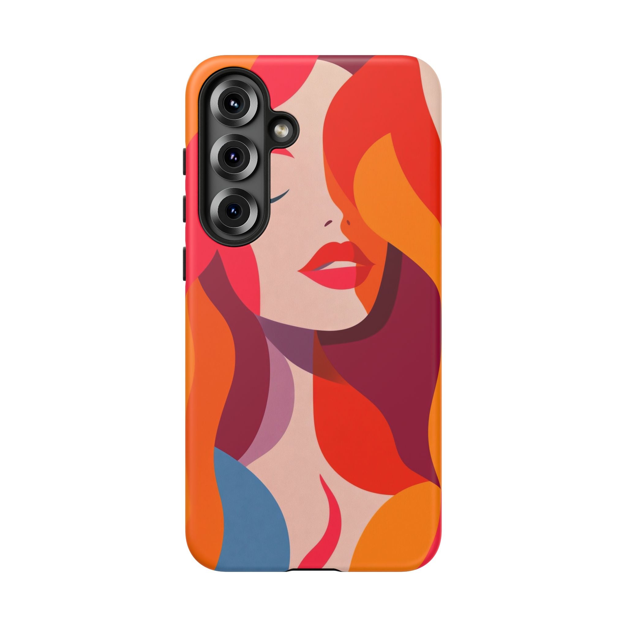 Retro Pop Art Woman Samsung Galaxy Case | Bold Colourful Abstract Portrait