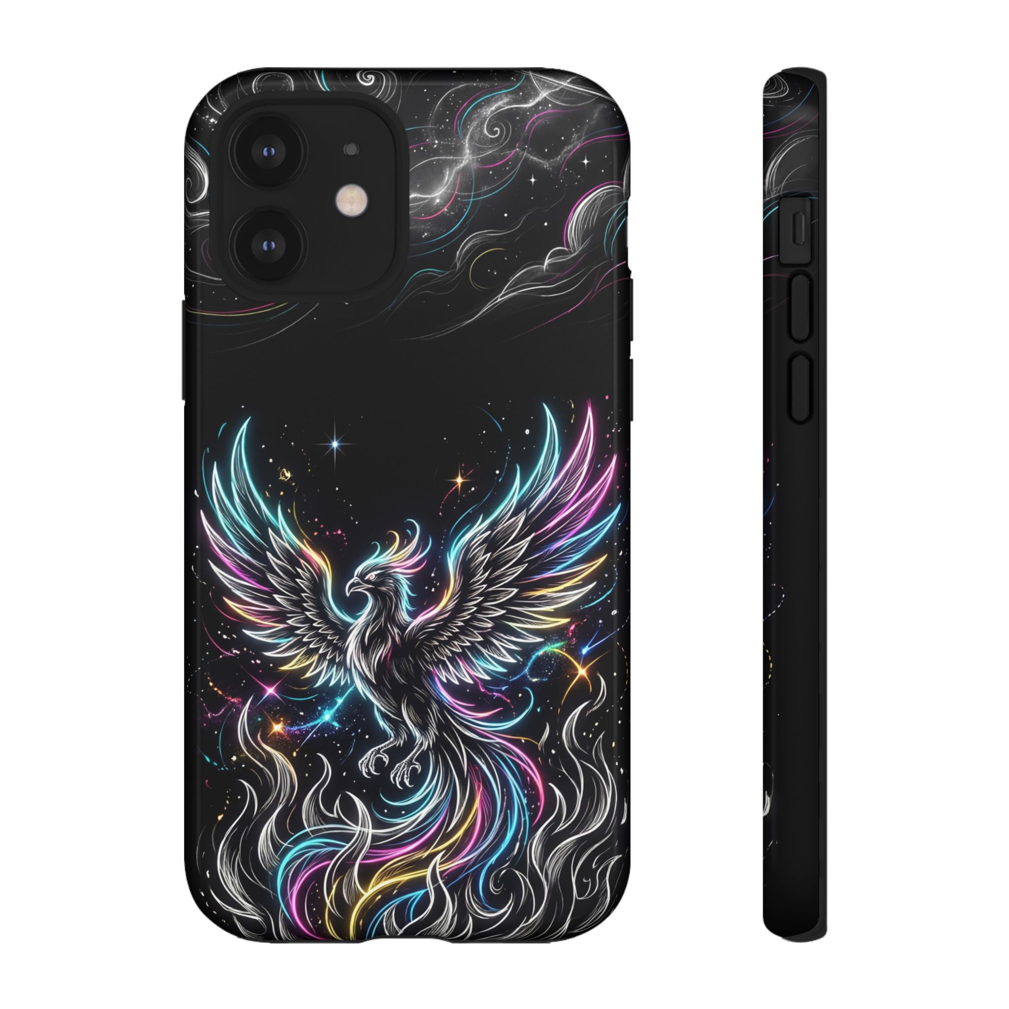 Colorful Neon Phoenix Tough iPhone Case