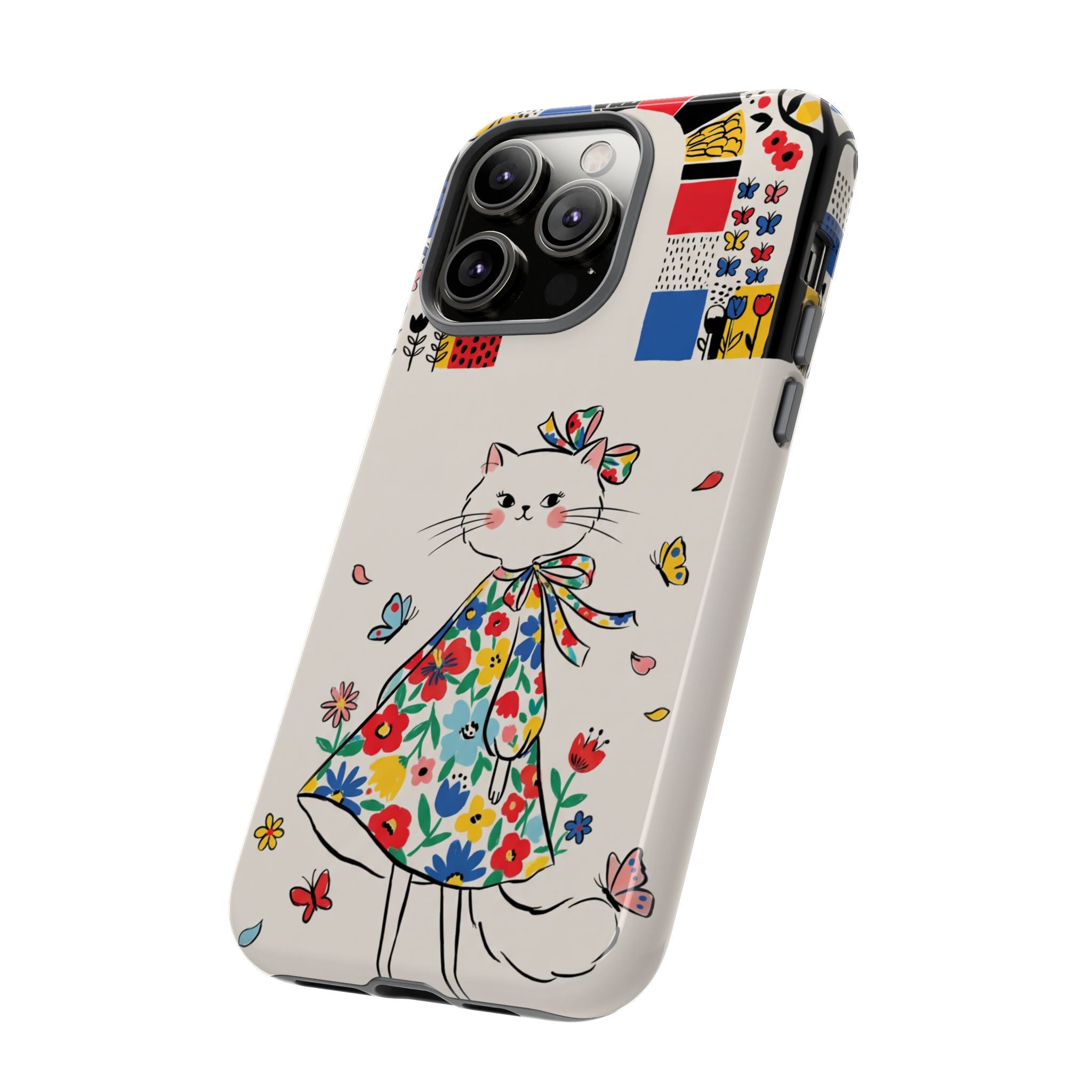 Floral Kitty iPhone Case | Cute Cat