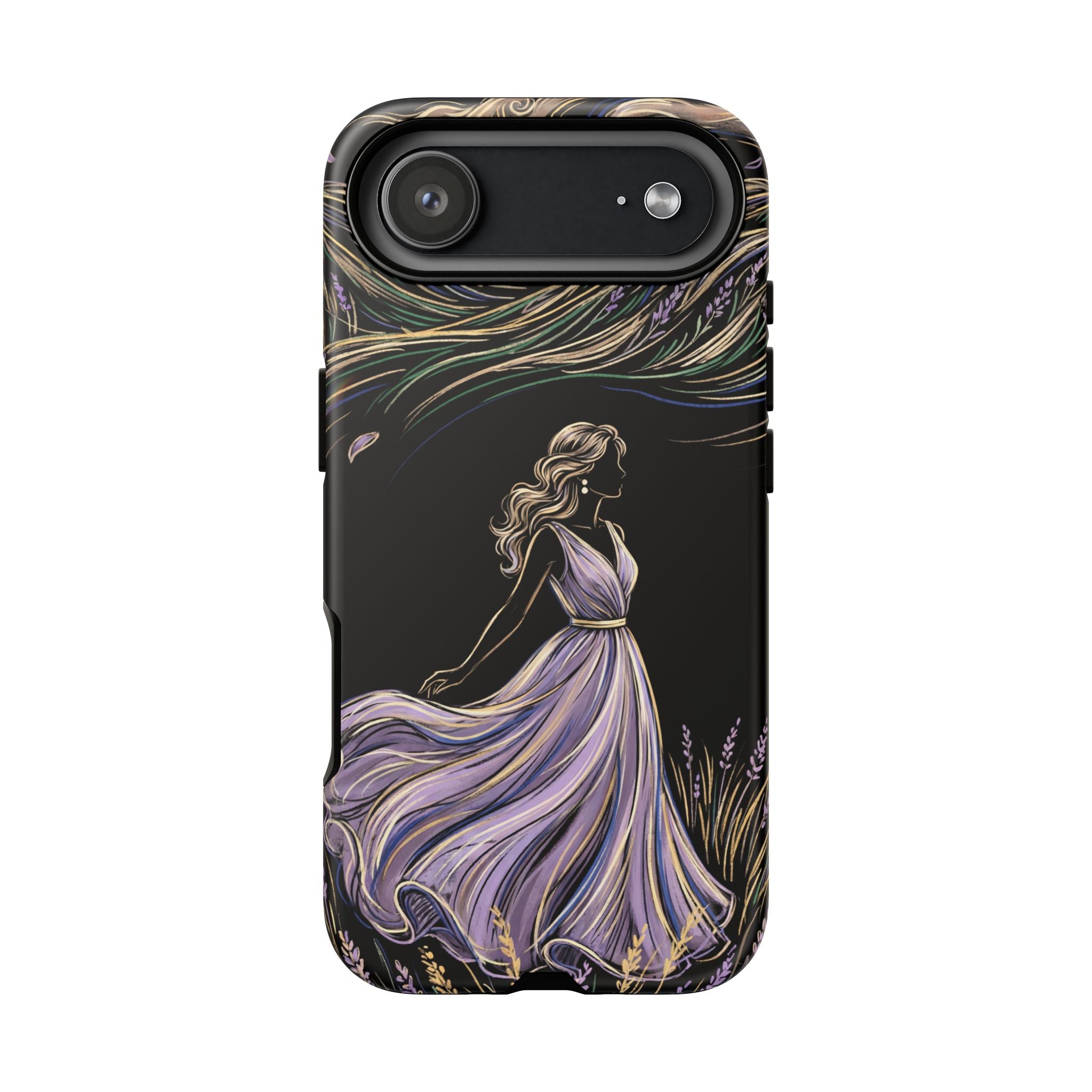 Lavender Breeze iPhone Case | Elegant Dancing Woman Floral Protection