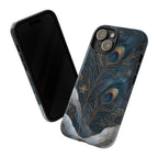 Peacock Feather iPhone Case | Blue Gold iPhone Case
