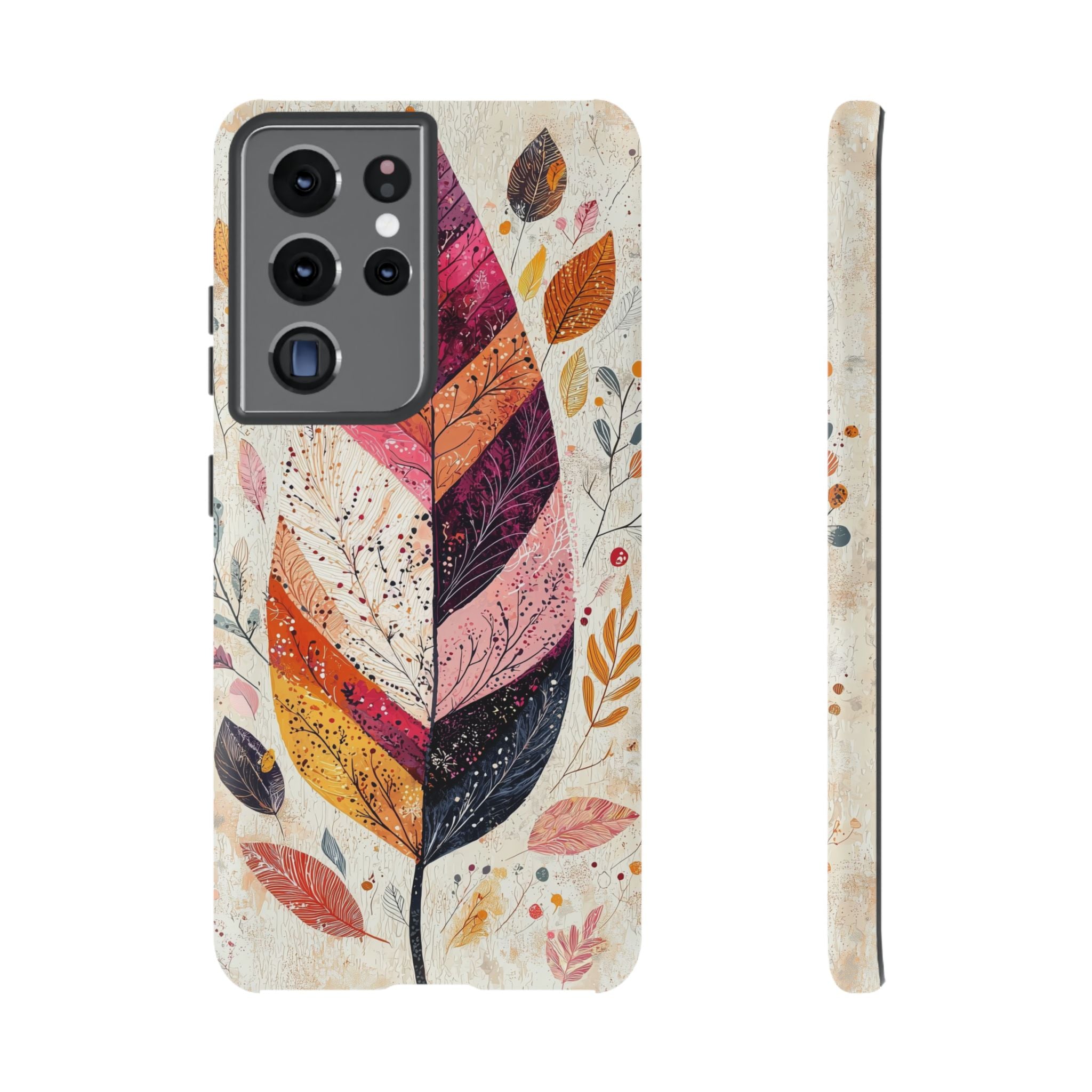 Autumn Leaf Tough Samsung Galaxy Case | Watercolour Feathered Fall Design