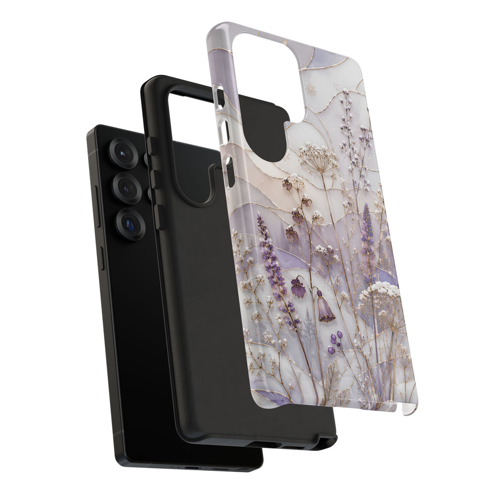Stained Glass Wildflower Samsung Galaxy Phone Case | Floral Meadow Phone Case