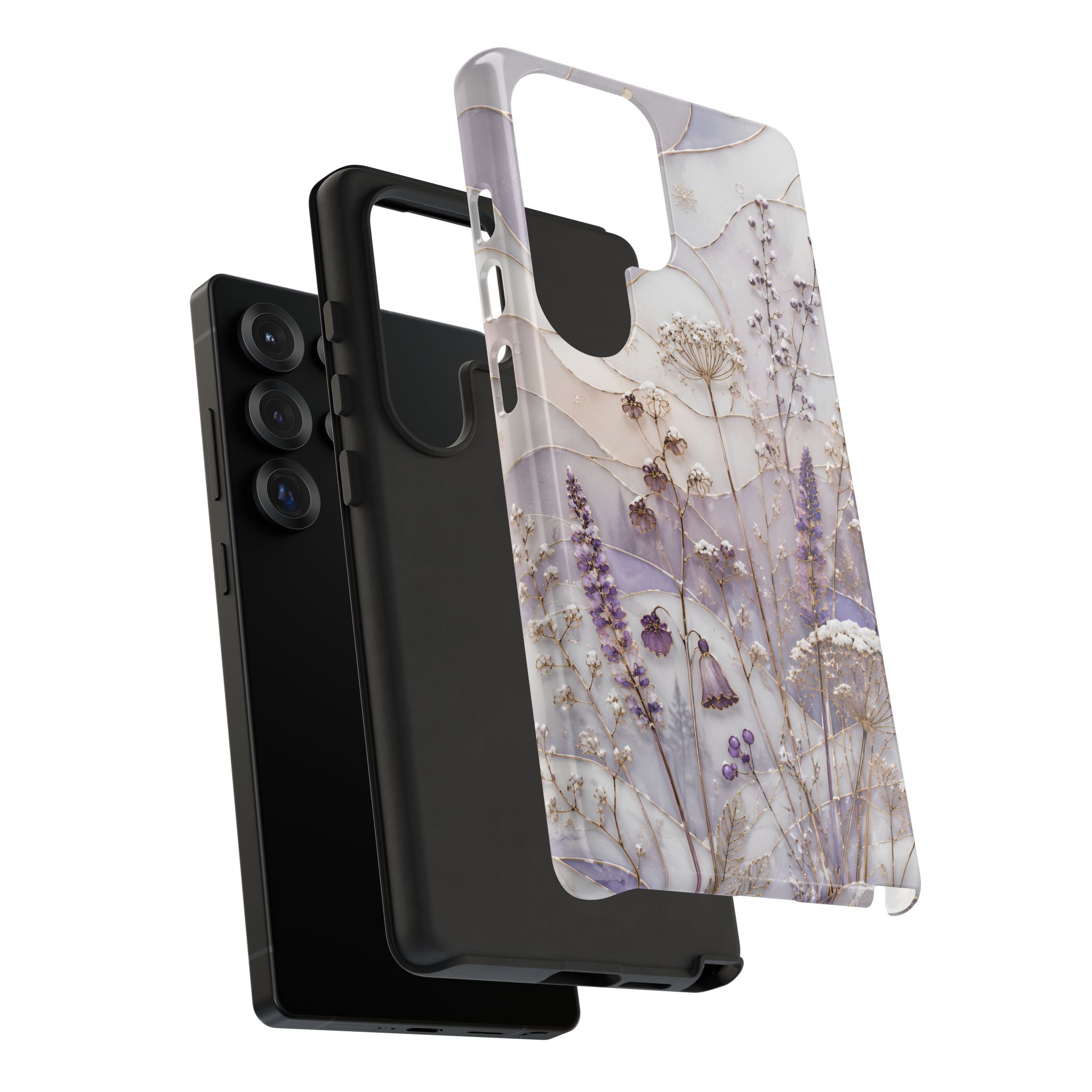 Stained Glass Wildflower Samsung Galaxy Phone Case | Floral Meadow Phone Case