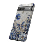 Custodia protettiva robusta per Google Pixel con farfalle Blue Moon | Fantasia floreale