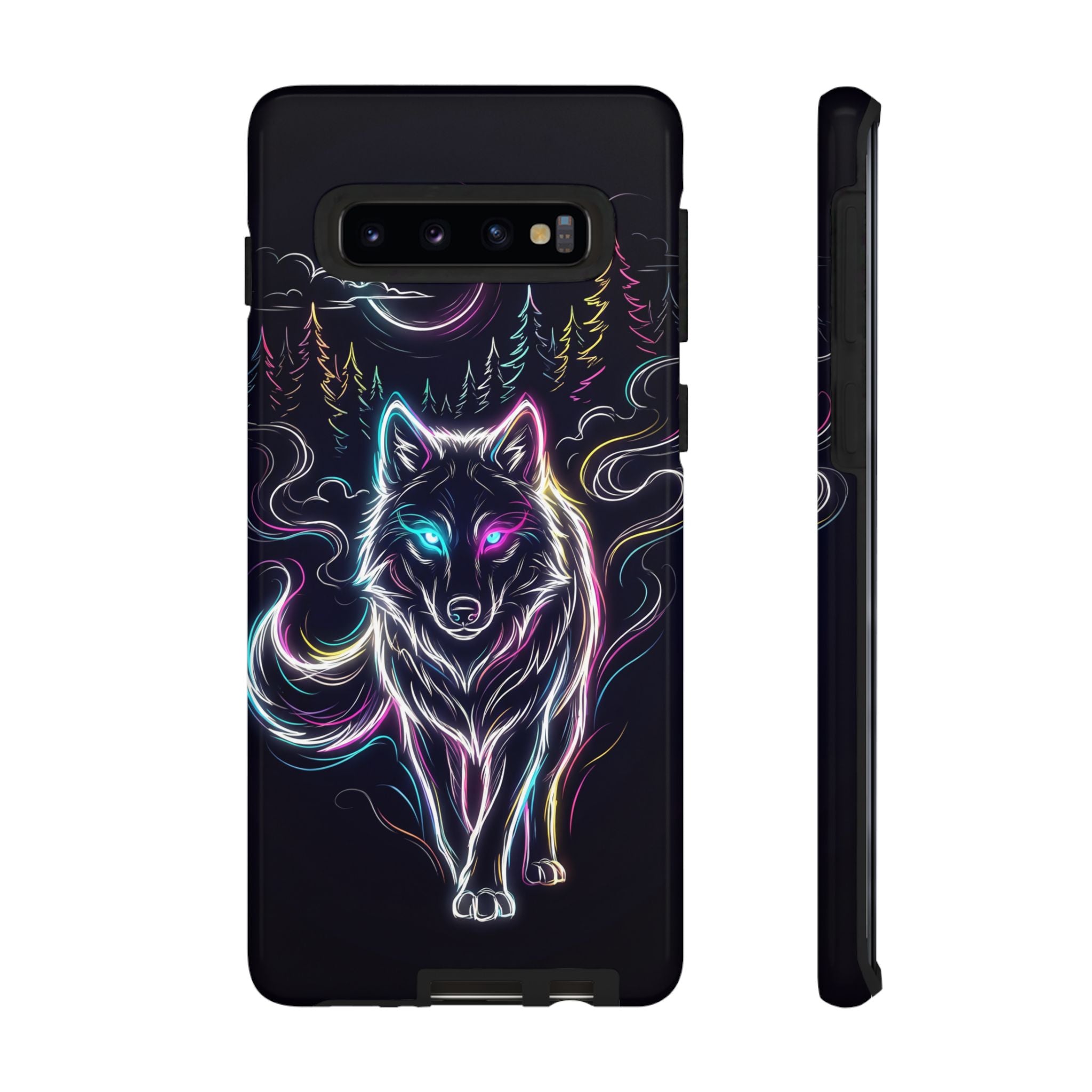 Neon Wolf Samsung Galaxy Phone Case | Mystic Glow Protective Tough Case