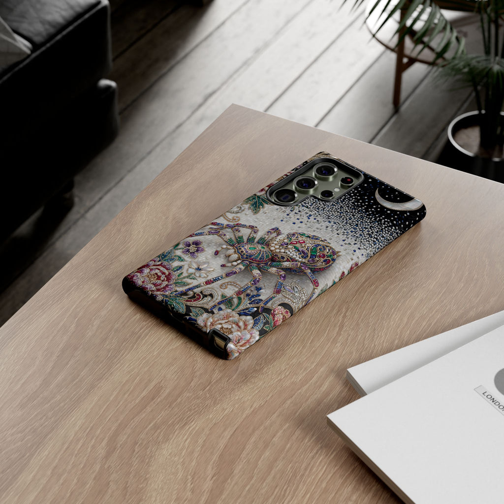 Custodia per Samsung Galaxy "Gemstone Spider Moon" | Custodia robusta protettiva con motivo floreale boho