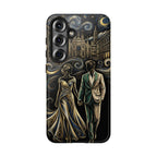 Romantic Night Walk Samsung Galaxy Phone Case | Elegant Couple Art