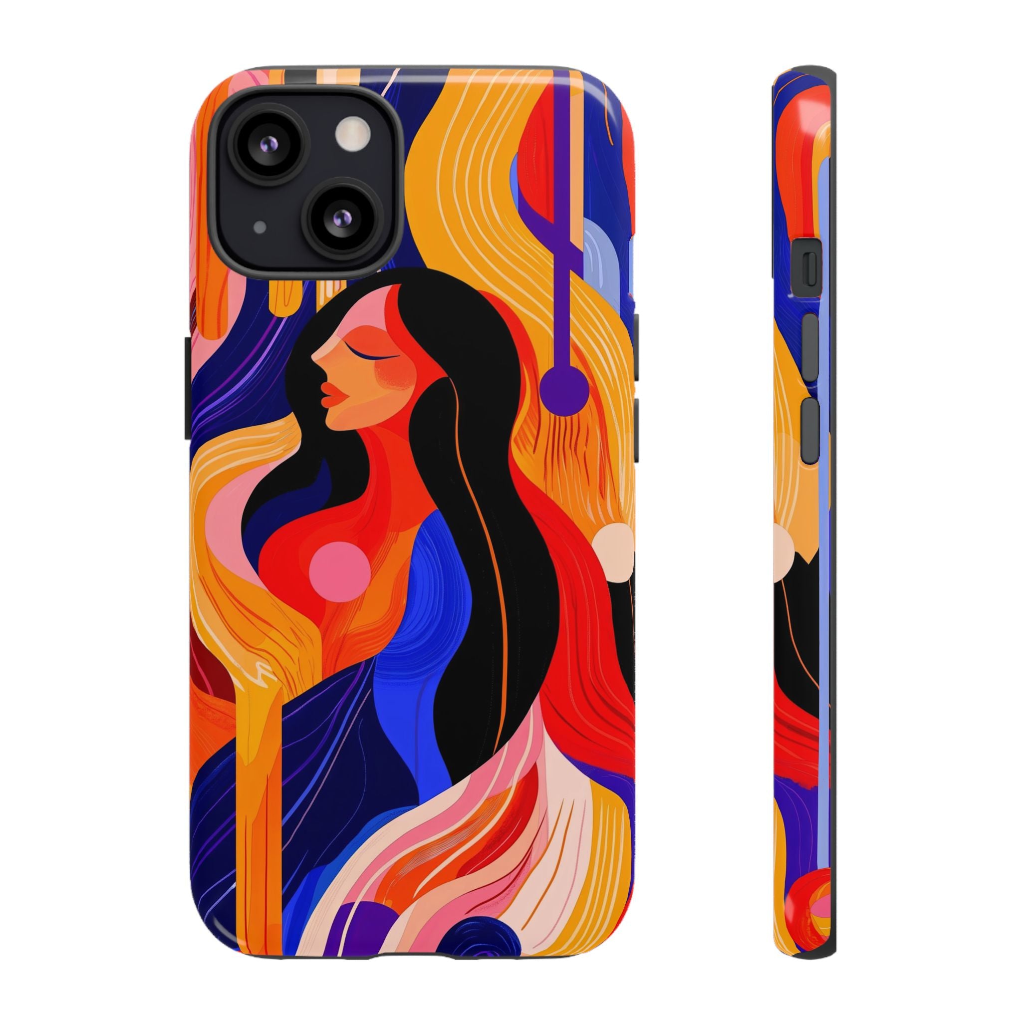 Abstract Colourful Woman iPhone Tough Case | Vibrant Artistic