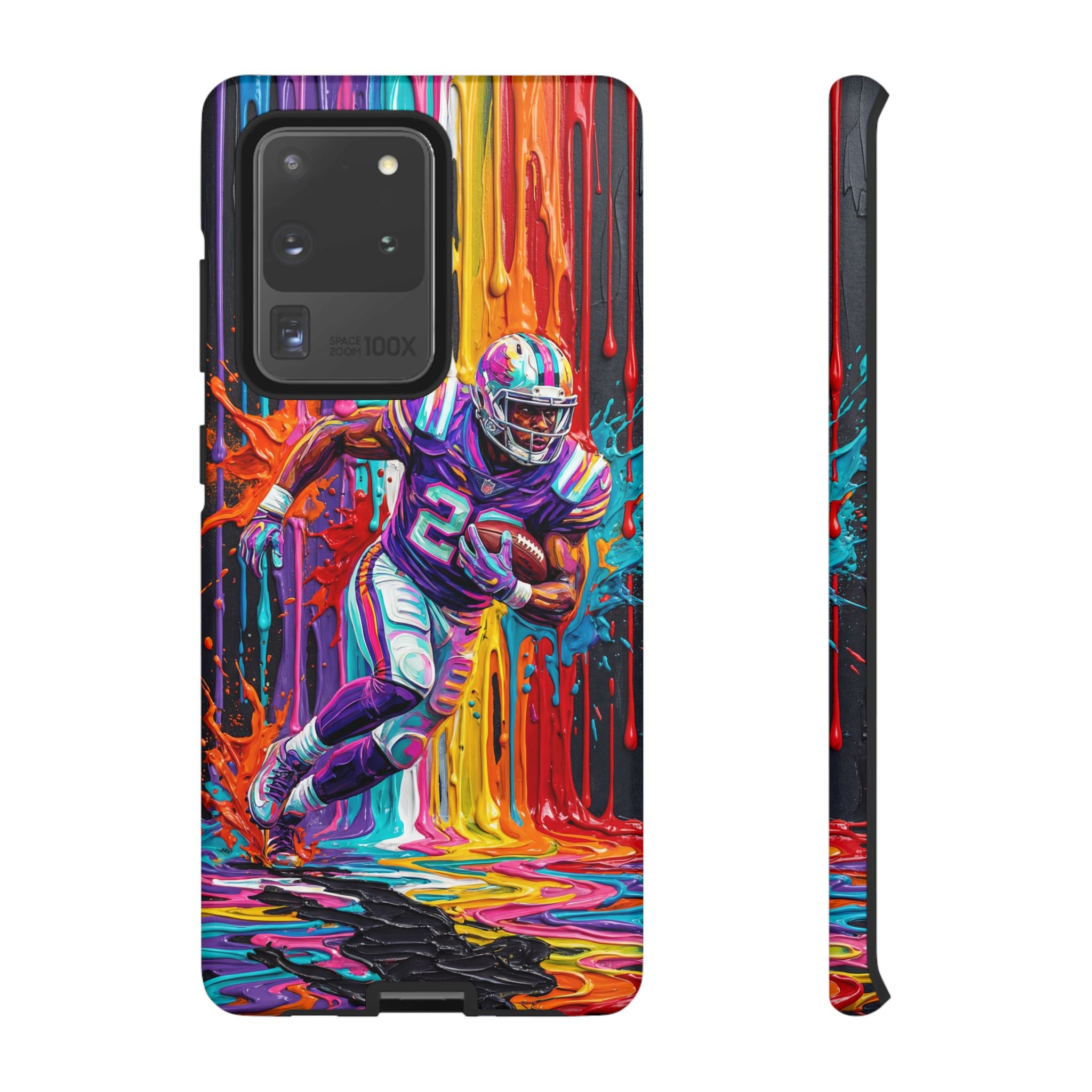 Vibrant American Football Runner Samsung Galaxy Phone Case