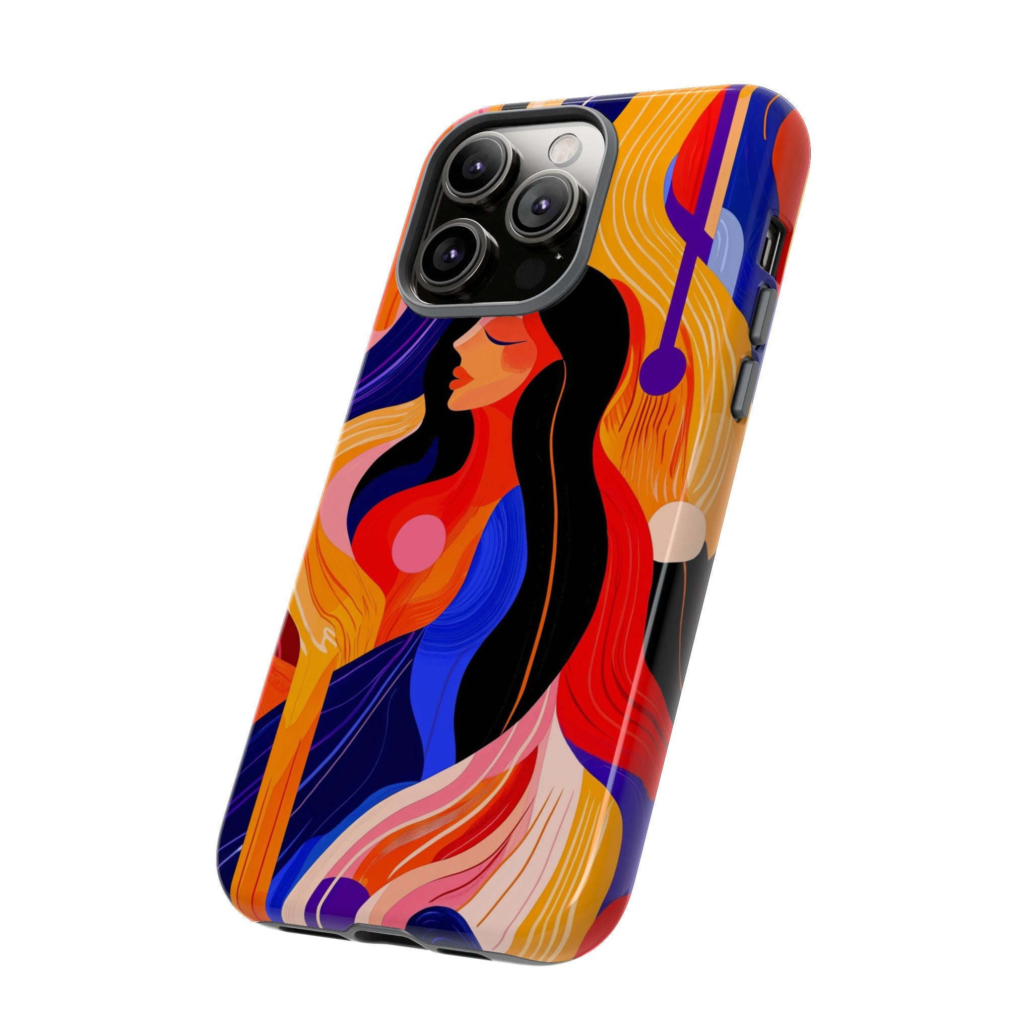 Abstract Colourful Woman iPhone Tough Case | Vibrant Artistic