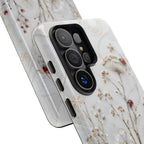 Ladybug Floral Samsung Galaxy Phone Case | White Flower Phone Case